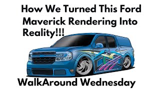 WalkAround Wednesday: Insane 2022 Ford Maverick Build- Mini Truck Vibes, Custom Paint & 8 MTX Subs!