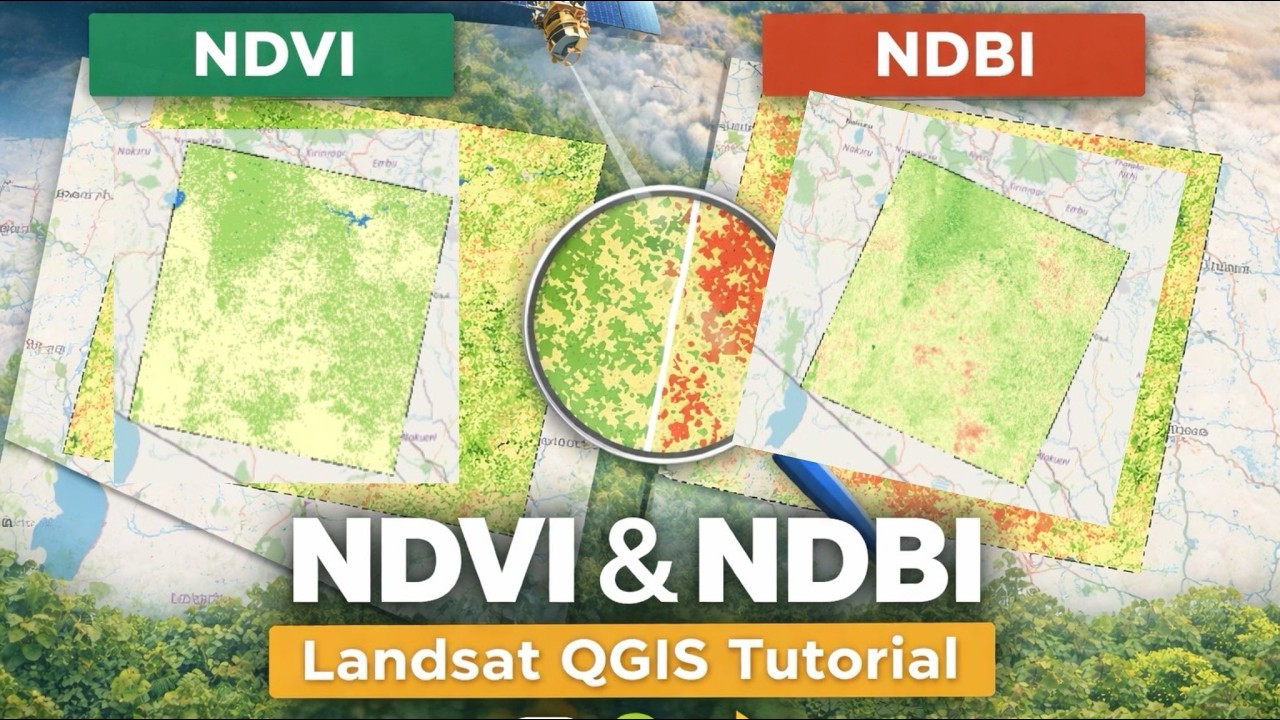 How to Analyze NDVI & NDBI in QGIS Using Landsat | Vegetation & Urban Mapping Tutorial
