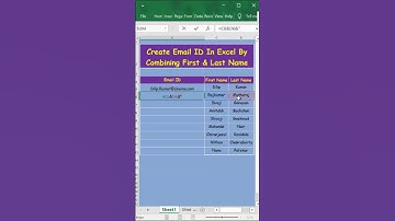 How to Create Email Address in Excel - Excel Short Video - Smart Trick In Excel