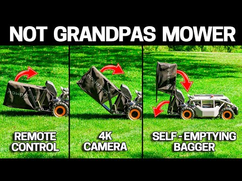 First Remote Control Lawn Mower With An Auto Emptying Bag - Mowrator
