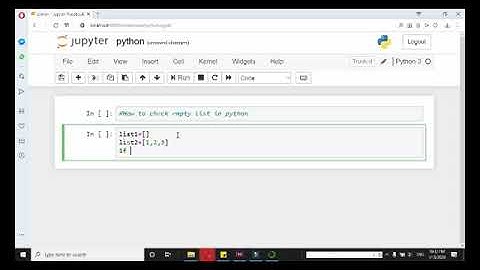 How to check an empty list in python | python tutorials