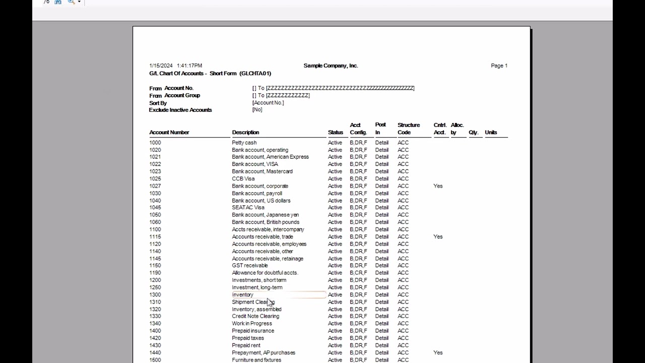 Sage 300 General Ledger GL Reports Overview