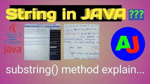 substring() method in java | string handling