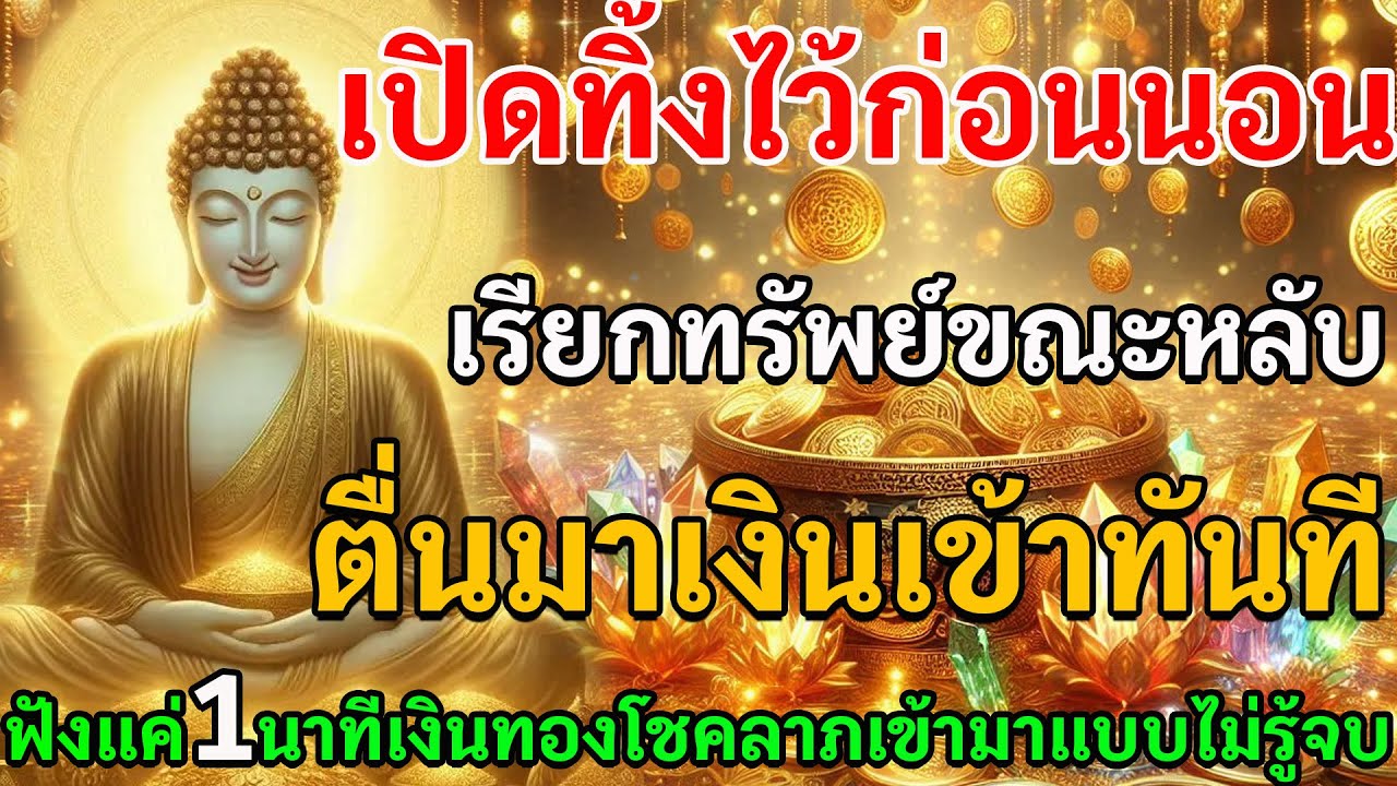 💰เปิดทิ้งไว้ก่อนนอน เรียกทรัพย์ขณะหลับ ตื่นมาเงินเข้าทันที ฟังแค่1นาทีเงินทองโชคลาภเข้ามาแบบไม่รู้จบ