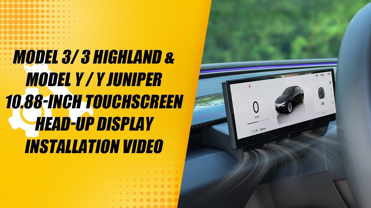 Model 3/ 3 Highland & Model Y/ Y Juniper 10.88-inch Touchscreen Head-up Display Installation Video