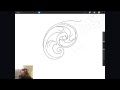 How to draw Scroll work for metal engraving