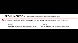 Full Pronunciation Reduction of could you and would you News
