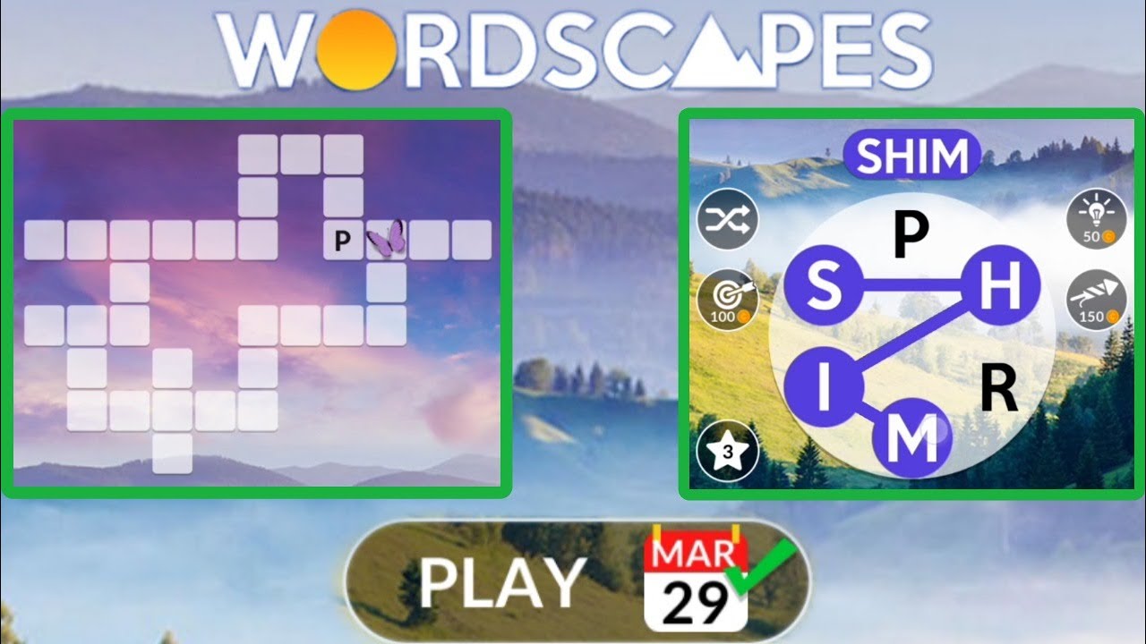 Wordscapes Daily Puzzle March 29, 2023 YouTube