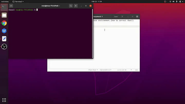 How to Fix Ubuntu terminal starts with the Anaconda base environment ?