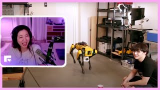 fuslie reacts to Teaching a Robot Dog to Pee Beer