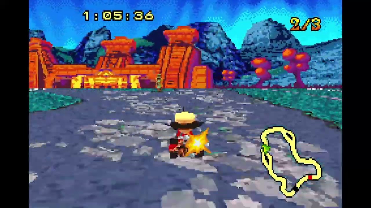 Crash Nitro Kart #gameboyadvance Time Trial. Terra 3. 3 laps: 2.05.25. Best lap: 0.41.66 #nintendo