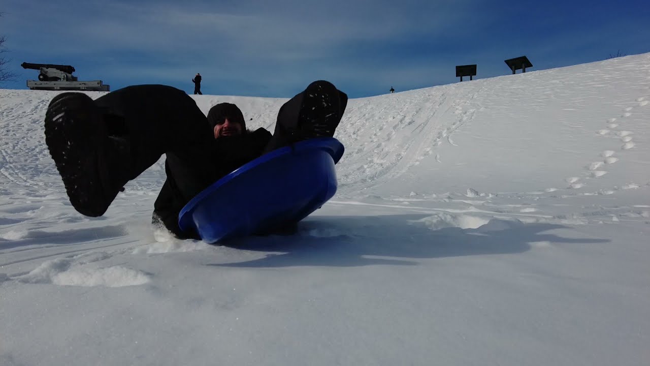 Снежные упряжки на равнине Авраама - Канада - Квебек. АСМР