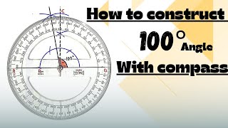 How to construct 100 degree angle with compass | 100 degree angle with compass by RGBT Mathematics by RGBT Mathematics  68 views 2 months ago 2 minutes, 10 seconds