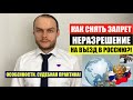 КАК СНЯТЬ ЗАПРЕТ / НЕРАЗРЕШЕНИЕ НА ВЪЕЗД В РОССИЮ.   Особенности.  ФМС.   Юрист.   адвокат