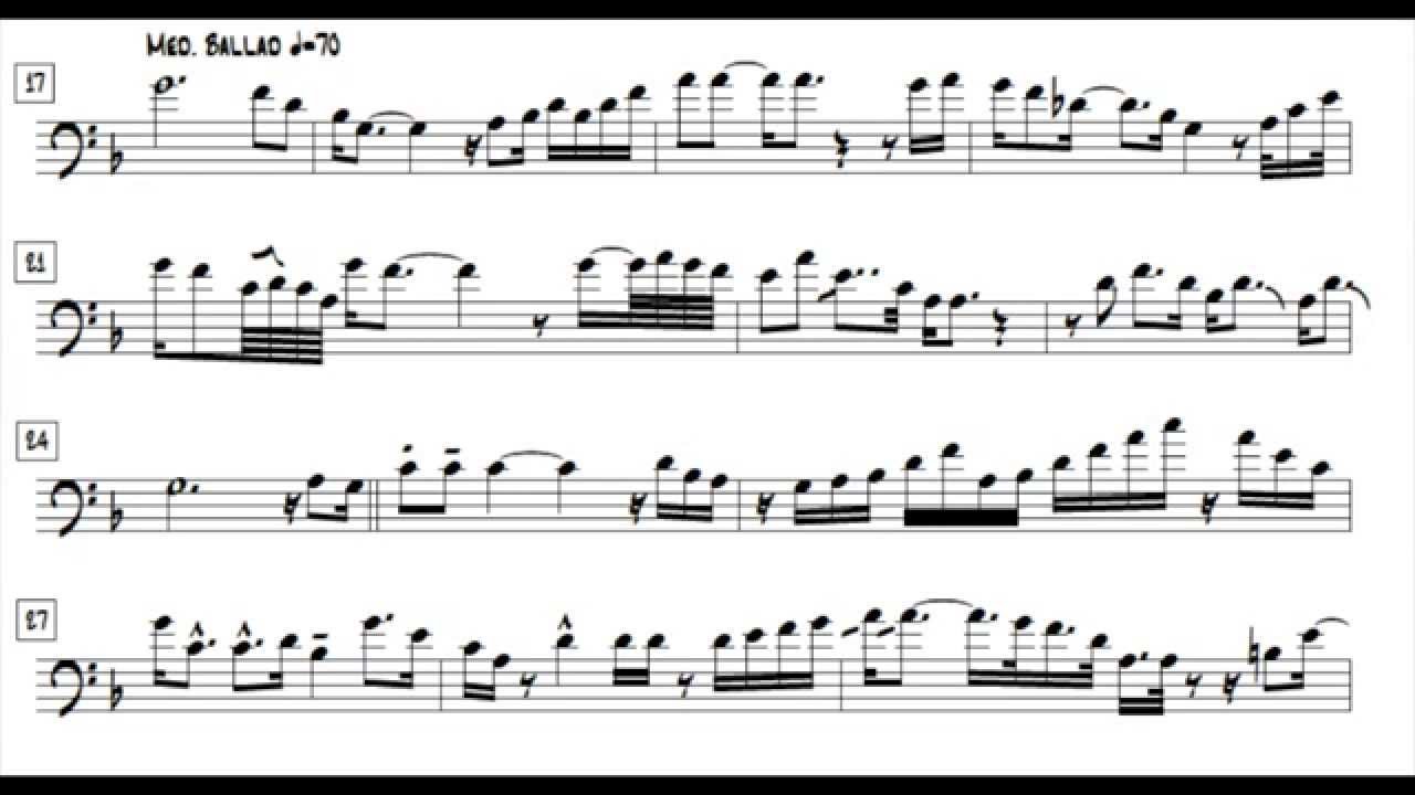 Frank Rosolino "Stardust" Trombone Solo Transcription by Mario Corvini accordi