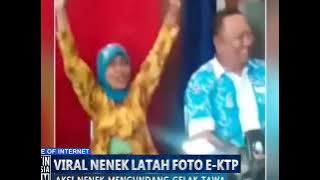 Viral!! Video Lucu Nenek yang Latah Kaget Saat Pengambilan Foto untuk E-KTP - BIM 17/10