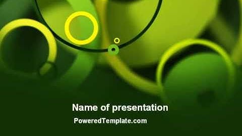 Abstract Green Circles PowerPoint Template by PoweredTemplate.com