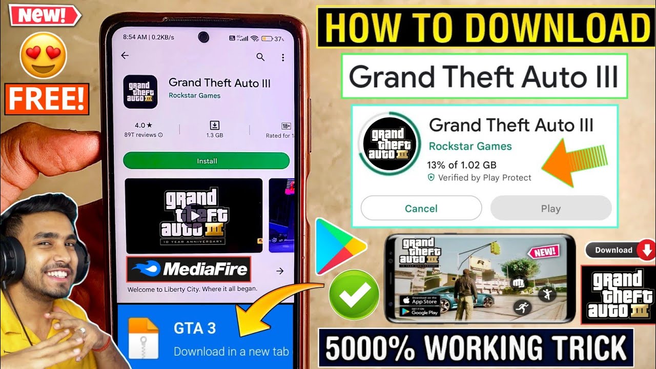 😍 GTA 3 DOWNLOAD ANDROID 2022  HOW TO DOWNLOAD GTA 3 ANDROID