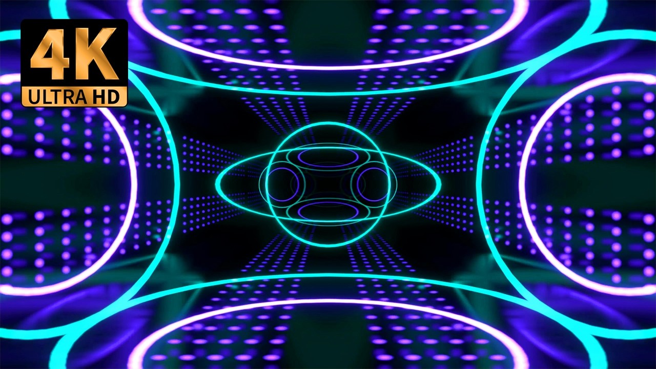 🌟 4K VJ Loop 🌟 Neon Purple and Teal 🌟 Techno Laser DJ Visuals 🌟 No ...
