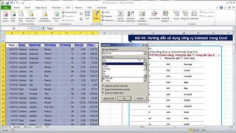 Học Excel cơ bản   44 Hướng dẫn sử dụng công cụ Subtotal trong Excel