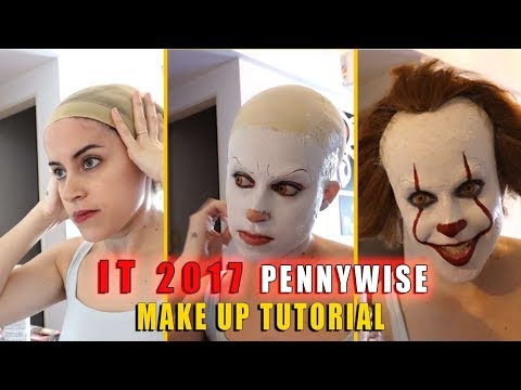 IT 2017 - Pennywise Make Up Tutorial - YouTube