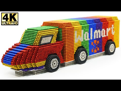 DIY - How To Make Walmart Advanced Truck from Magnetic Balls (ASMR Satisfying) | Magnetic Man 4K