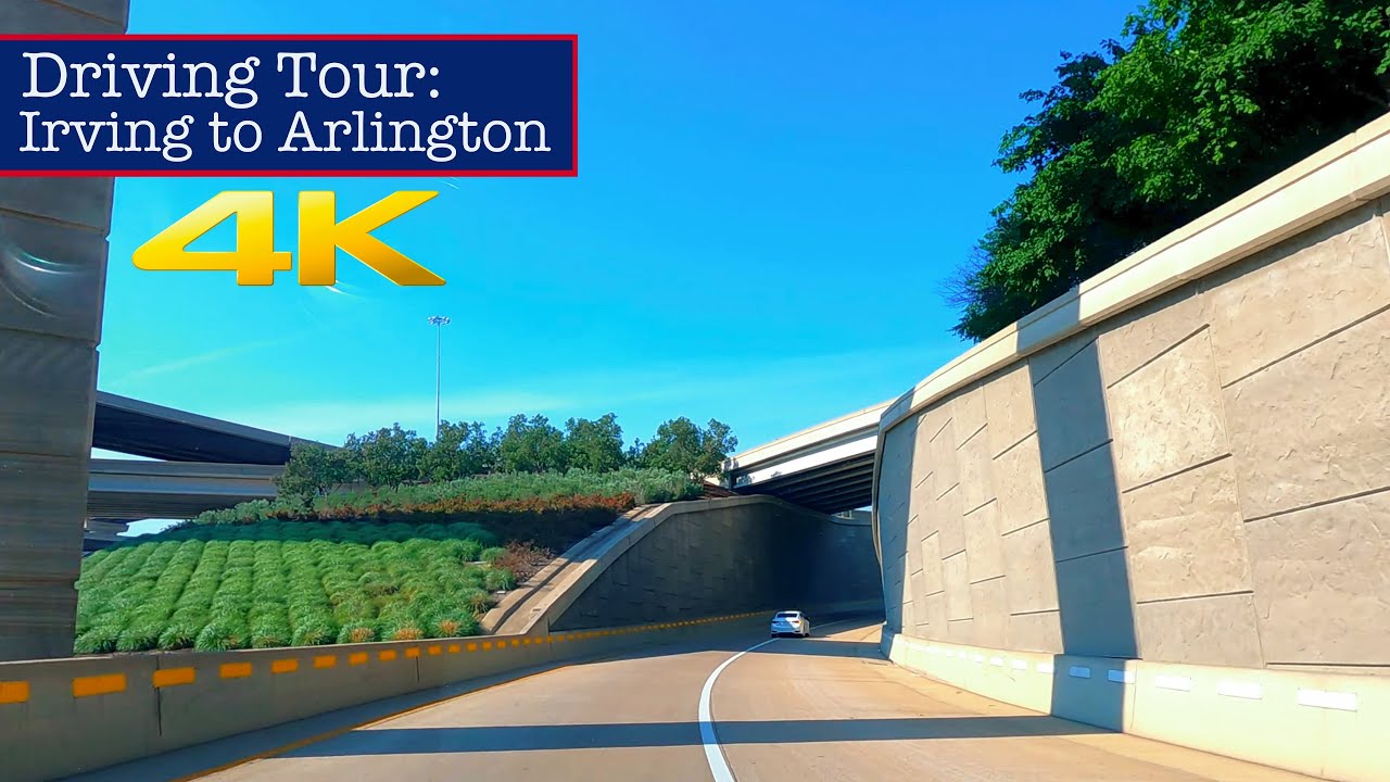 DFW Driving Tour: Irving to Arlington (via 161 & 30) 4K