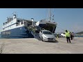 Loading boats in igoumenitsa greece summer 2020