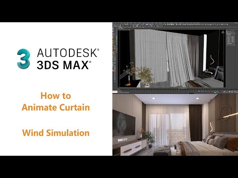 How to Animate Curtain in 3ds Max (Double U Studio)