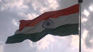 Indian Flag Flying Proudly with Jana Gana Mana Instrumental