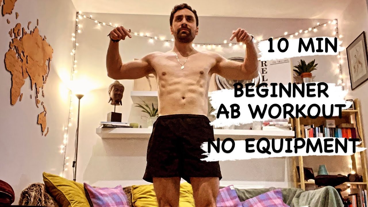 10 MIN BEGINNER AB WORKOUT // No Equipment - YouTube