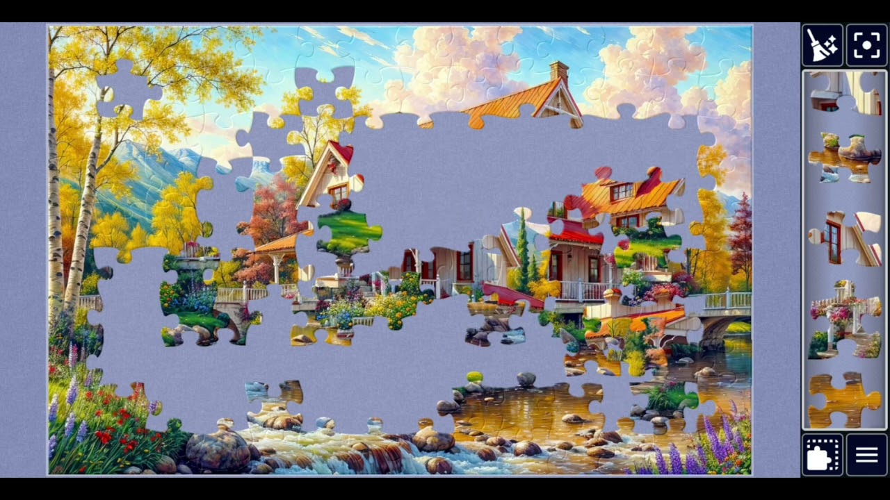 Yellow House with Beautiful Landscape🥰🎉💞jigsawpuzzle🧩🧩//#viralvideo #videos @jigsawpuzzle667 