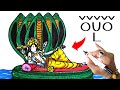 श्री विष्णु भगवान का चित्र आसान से तरीके से बनाना सिंखे। How To Draw Lord Vishnu Easily With Trick.
