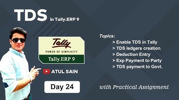 TDS Deduction Entry in Tally ERP 9