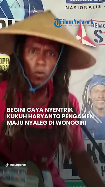 Download lagu Gaya Nyentrik Kukuh Haryanto, Pengamen Berambut Gimbal Maju Caleg di Wonogiri, Cara Kampanyenya Unik