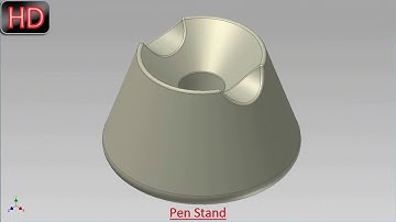 Pen Stand (Video Tutorial) Autodesk Inventor