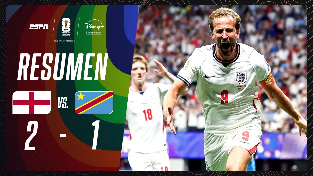 ►Harry Kane rescata a Inglaterra ante el Congo y sella un sufrido pase a octavos