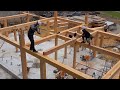 Processus de fabrication dune maison de style coren  lancienne charpentier coren qualifi