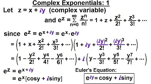 Calculus 2: Complex Numbers & Functions (22 of 28) What are Complex Exponentials? 1