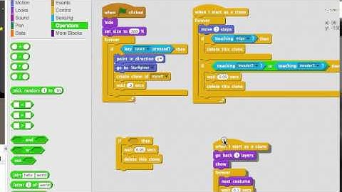 Scratch 2.0 Basic Space Invaders Game