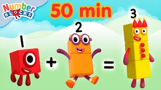 50 minutes of Addition | Learn to count - Level 1 | 123 - Number cartoon for Kids | @Numberblocks