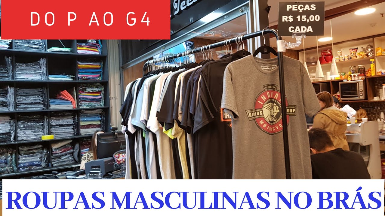 brás roupas masculinas