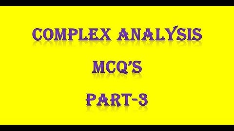 PG TRB/ POLYTECHNIC complex analysis MCQ