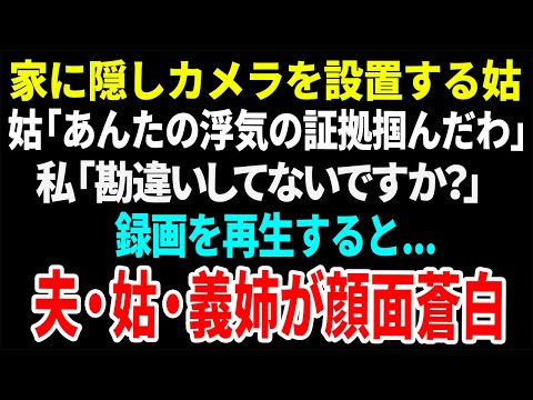 【スカッと】家に隠しカメラを設置する姑「あんたの浮気の証拠掴んだわ」私「勘違いしてないですか？」録画を再生すると...夫・姑・義姉が顔面蒼白【総集編】