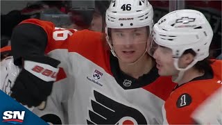 Flyers' Trevor Zegras Finishes Two-On-One After Devils'Jesper Bratt Misses Breakaway