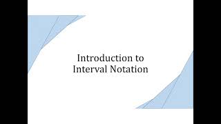 1 5 1 Introduction to Interval Notation
