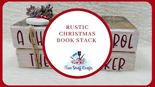 Wood Christmas Book Stack | DIY
