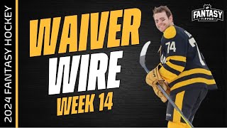 2024 Fantasy Hockey - Week 14 Top Waiver Wire Players to Add - NHL Fantasy Hockey Advice