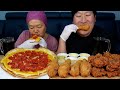 [청년피자] 🍕고구마 크러스트 추가한 페퍼로니 피자와 닭다리, 치킨 먹방!! (Pepperoni Pizza & Chicken) - Mukbang eating show