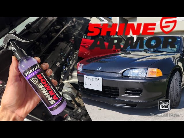 Trying out SHINE ARMOR Ceramic Coating Fortify Quick Coat Car Wax Polish  Spray Waterless Wash & Wax. 